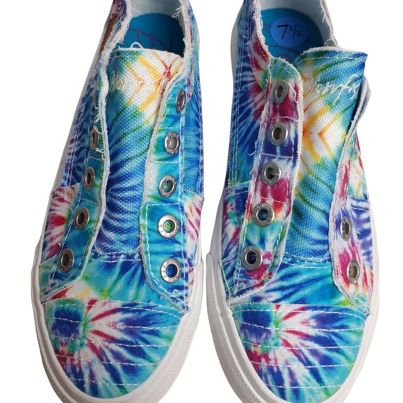 Blowfish Malibu Women Tie Dye Flat Slip On Shoe Sz 7.5 - Picture 1 of 10